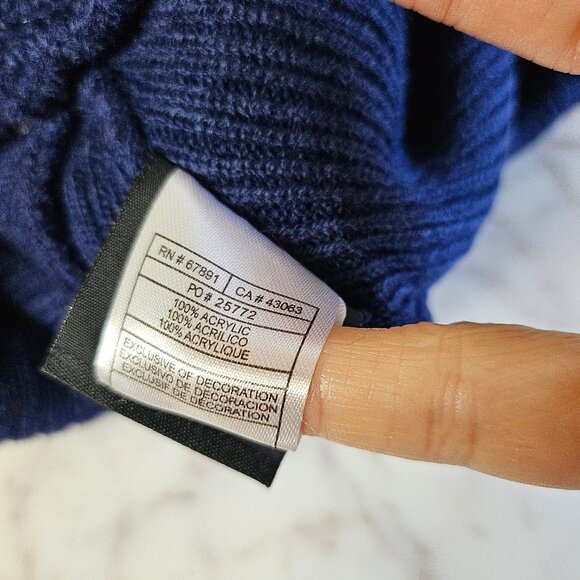 NFL Youth 8-20 Edmonton Oilers Orange/Navy Authentic Cuffed Knit Hat with Pom - Picture 7 of 7